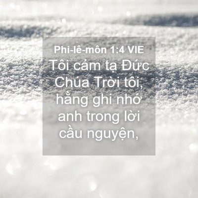 Picture 04 - Phi-lê-môn 1:4 VIE - Tôi cảm tạ Đức Chúa Trời tôi, hằng - Bible Verse Picture