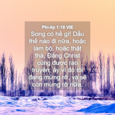 Picture 04 - Phi-líp 1:18 VIE - Song có hề gì! Dẫu thế nào đi nữa, - Bible Verse Picture