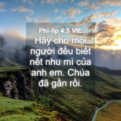 Picture 04 - Phi-líp 4:5 VIE - Hãy cho mọi người đều biết nết nhu - Bible Verse Picture