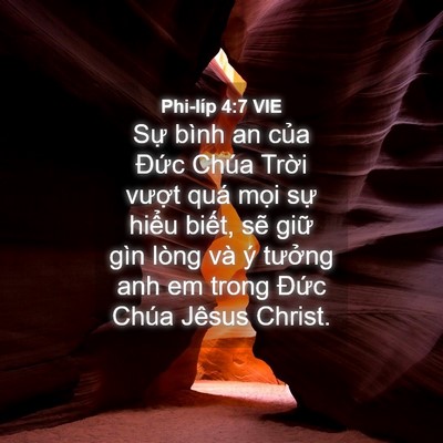 Picture 04 - Phi-líp 4:7 VIE - Sự bình an của Đức Chúa Trời vượt - Bible Verse Picture