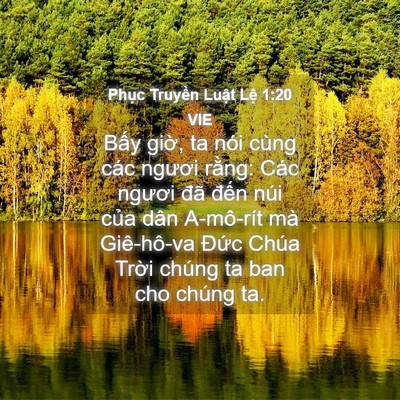 Picture 04 - Phục Truyền Luật Lệ 1:20 VIE - Bấy giờ, ta nói cùng các ngươi rằng: - Bible Verse Picture