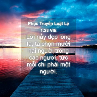 Picture 04 - Phục Truyền Luật Lệ 1:23 VIE - Lời nầy đẹp lòng ta; ta chọn mười - Bible Verse Picture