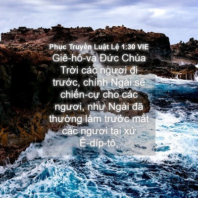 Picture 04 - Phục Truyền Luật Lệ 1:30 VIE - Giê-hô-va Đức Chúa Trời các ngươi đi - Bible Verse Picture