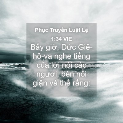 Picture 04 - Phục Truyền Luật Lệ 1:34 VIE - Bấy giờ, Đức Giê-hô-va nghe tiếng - Bible Verse Picture