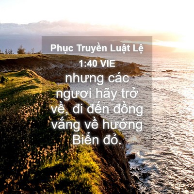 Picture 04 - Phục Truyền Luật Lệ 1:40 VIE - nhưng các ngươi hãy trở về, đi đến - Bible Verse Picture