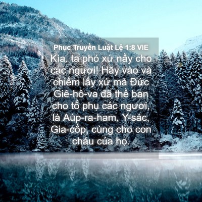 Picture 04 - Phục Truyền Luật Lệ 1:8 VIE - Kìa, ta phó xứ nầy cho các ngươi! Hãy - Bible Verse Picture