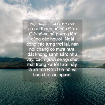 Picture 04 - Phục Truyền Luật Lệ 11:17 VIE - e cơn thạnh nộ của Đức Giê-hô-va sẽ - Bible Verse Picture