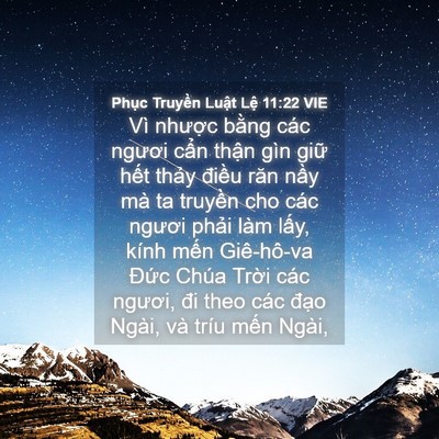 Picture 04 - Phục Truyền Luật Lệ 11:22 VIE - Vì nhược bằng các ngươi cẩn thận - Bible Verse Picture