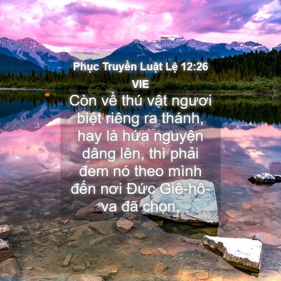 Picture 04 - Phục Truyền Luật Lệ 12:26 VIE - Còn về thú vật ngươi biệt riêng ra - Bible Verse Picture