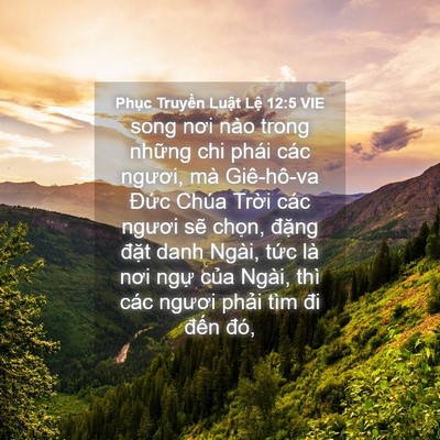 Picture 04 - Phục Truyền Luật Lệ 12:5 VIE - song nơi nào trong những chi phái các - Bible Verse Picture