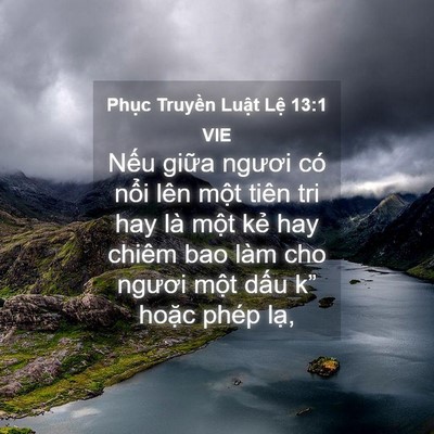 Picture 04 - Phục Truyền Luật Lệ 13:1 VIE - Nếu giữa ngươi có nổi lên một tiên - Bible Verse Picture