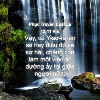 Picture 04 - Phục Truyền Luật Lệ 13:11 VIE - Vậy, cả Y-sơ-ra-ên sẽ hay điều đó - Bible Verse Picture