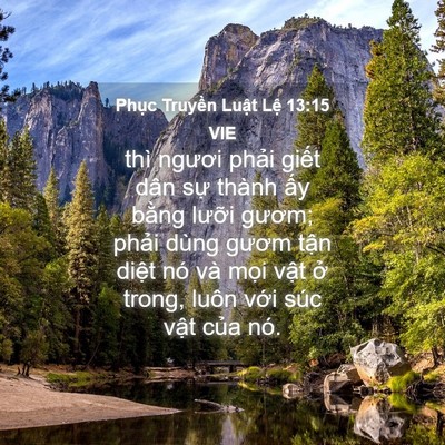 Picture 04 - Phục Truyền Luật Lệ 13:15 VIE - thì ngươi phải giết dân sự thành ấy - Bible Verse Picture