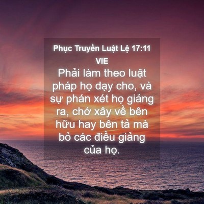 Picture 04 - Phục Truyền Luật Lệ 17:11 VIE - Phải làm theo luật pháp họ dạy cho, và - Bible Verse Picture