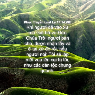 Picture 04 - Phục Truyền Luật Lệ 17:14 VIE - Khi ngươi đã vào xứ mà Giê-hô-va Đức - Bible Verse Picture