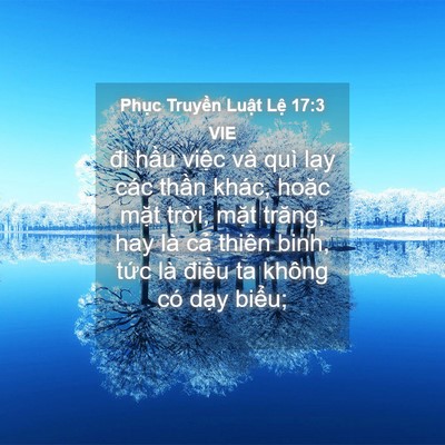 Picture 04 - Phục Truyền Luật Lệ 17:3 VIE - đi hầu việc và quì lạy các thần - Bible Verse Picture