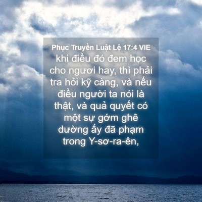 Picture 04 - Phục Truyền Luật Lệ 17:4 VIE - khi điều đó đem học cho ngươi hay, thì - Bible Verse Picture