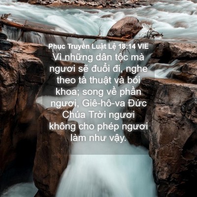 Picture 04 - Phục Truyền Luật Lệ 18:14 VIE - Vì những dân tộc mà ngươi sẽ đuổi - Bible Verse Picture