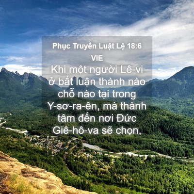Picture 04 - Phục Truyền Luật Lệ 18:6 VIE - Khi một người Lê-vi ở bất luận thành - Bible Verse Picture