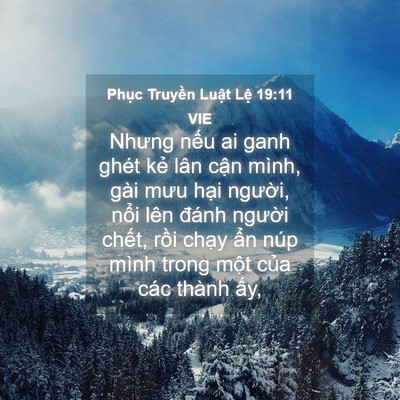 Picture 04 - Phục Truyền Luật Lệ 19:11 VIE - Nhưng nếu ai ganh ghét kẻ lân cận mình, - Bible Verse Picture