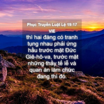 Picture 04 - Phục Truyền Luật Lệ 19:17 VIE - thì hai đàng có tranh tụng nhau phải - Bible Verse Picture