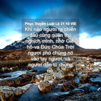 Picture 04 - Phục Truyền Luật Lệ 21:10 VIE - Khi nào ngươi ra chiến đấu cùng quân - Bible Verse Picture