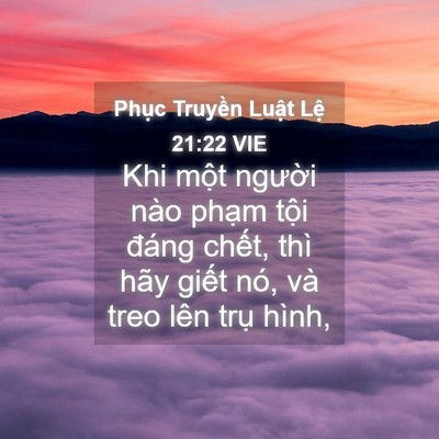 Picture 04 - Phục Truyền Luật Lệ 21:22 VIE - Khi một người nào phạm tội đáng - Bible Verse Picture