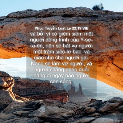 Picture 04 - Phục Truyền Luật Lệ 22:19 VIE - và bởi vì có gièm siểm một người - Bible Verse Picture