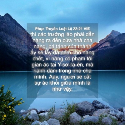 Picture 04 - Phục Truyền Luật Lệ 22:21 VIE - thì các trưởng lão phải dẫn nàng ra - Bible Verse Picture