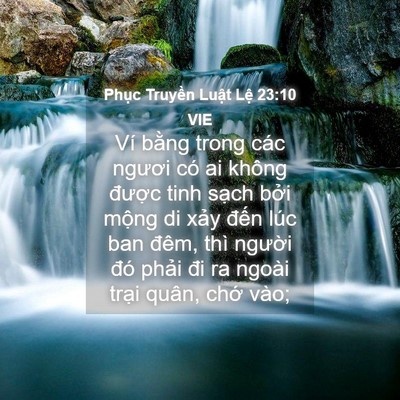 Picture 04 - Phục Truyền Luật Lệ 23:10 VIE - Ví bằng trong các ngươi có ai không - Bible Verse Picture