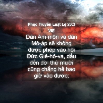 Picture 04 - Phục Truyền Luật Lệ 23:3 VIE - Dân Am-môn và dân Mô-áp sẽ không - Bible Verse Picture