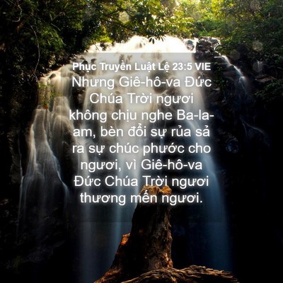 Picture 04 - Phục Truyền Luật Lệ 23:5 VIE - Nhưng Giê-hô-va Đức Chúa Trời ngươi - Bible Verse Picture