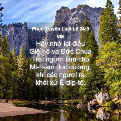 Picture 04 - Phục Truyền Luật Lệ 24:9 VIE - Hãy nhớ lại điều Giê-hô-va Đức Chúa - Bible Verse Picture