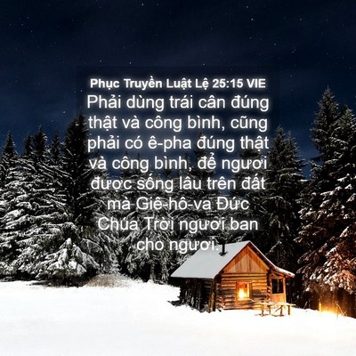 Picture 04 - Phục Truyền Luật Lệ 25:15 VIE - Phải dùng trái cân đúng thật và công - Bible Verse Picture