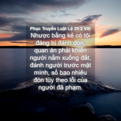 Picture 04 - Phục Truyền Luật Lệ 25:2 VIE - Nhược bằng kẻ có tội đáng bị đánh - Bible Verse Picture