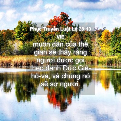 Picture 04 - Phục Truyền Luật Lệ 28:10 VIE - muôn dân của thế gian sẽ thấy rằng - Bible Verse Picture