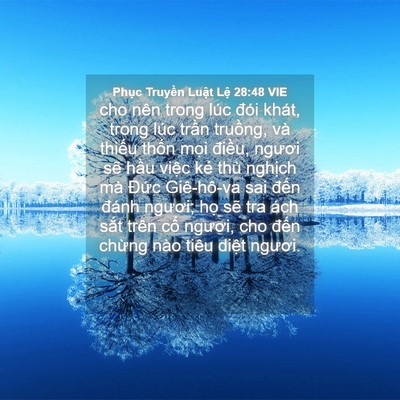 Picture 04 - Phục Truyền Luật Lệ 28:48 VIE - cho nên trong lúc đói khát, trong lúc - Bible Verse Picture