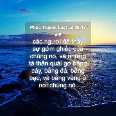 Picture 04 - Phục Truyền Luật Lệ 29:17 VIE - các ngươi đã thấy sự gớm ghiếc của - Bible Verse Picture