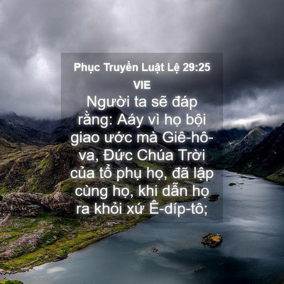 Picture 04 - Phục Truyền Luật Lệ 29:25 VIE - Người ta sẽ đáp rằng: Aáy vì họ - Bible Verse Picture
