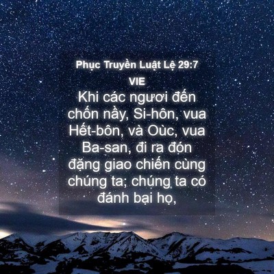 Picture 04 - Phục Truyền Luật Lệ 29:7 VIE - Khi các ngươi đến chốn nầy, Si-hôn, - Bible Verse Picture