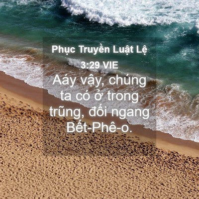 Picture 04 - Phục Truyền Luật Lệ 3:29 VIE - Aáy vậy, chúng ta có ở trong trũng, - Bible Verse Picture