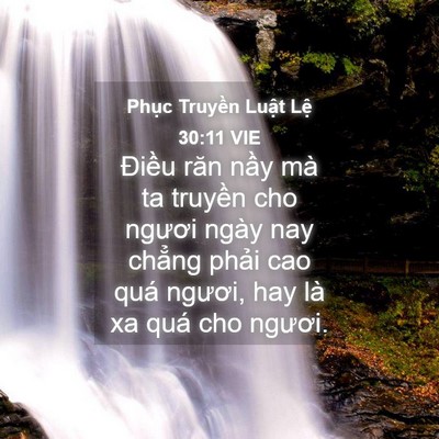 Picture 04 - Phục Truyền Luật Lệ 30:11 VIE - Điều răn nầy mà ta truyền cho ngươi - Bible Verse Picture
