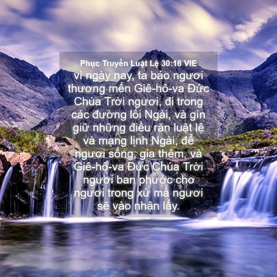 Picture 04 - Phục Truyền Luật Lệ 30:16 VIE - vì ngày nay, ta bảo ngươi thương mến - Bible Verse Picture