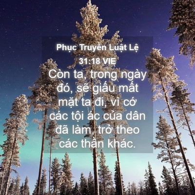 Picture 04 - Phục Truyền Luật Lệ 31:18 VIE - Còn ta, trong ngày đó, sẽ giấu mất - Bible Verse Picture