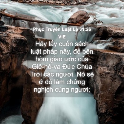 Picture 04 - Phục Truyền Luật Lệ 31:26 VIE - Hãy lấy cuốn sách luật pháp nầy, để - Bible Verse Picture