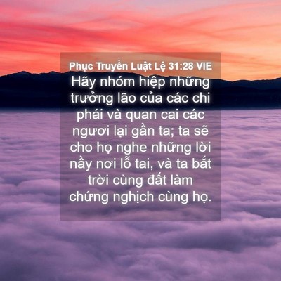 Picture 04 - Phục Truyền Luật Lệ 31:28 VIE - Hãy nhóm hiệp những trưởng lão của - Bible Verse Picture