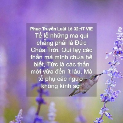 Picture 04 - Phục Truyền Luật Lệ 32:17 VIE - Tế lễ những ma quỉ chẳng phải là - Bible Verse Picture