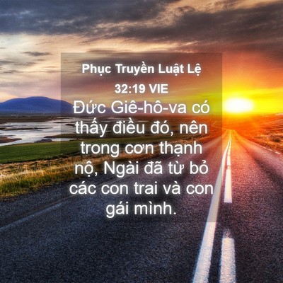 Picture 04 - Phục Truyền Luật Lệ 32:19 VIE - Đức Giê-hô-va có thấy điều đó, nên - Bible Verse Picture