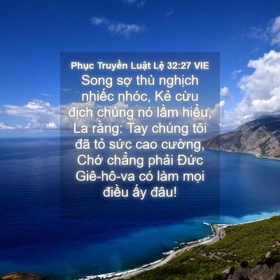 Picture 04 - Phục Truyền Luật Lệ 32:27 VIE - Song sợ thù nghịch nhiếc nhóc, Kẻ cừu - Bible Verse Picture