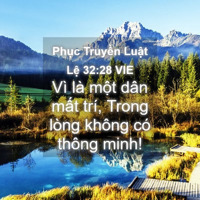 Picture 04 - Phục Truyền Luật Lệ 32:28 VIE - Vì là một dân mất trí, Trong lòng không - Bible Verse Picture